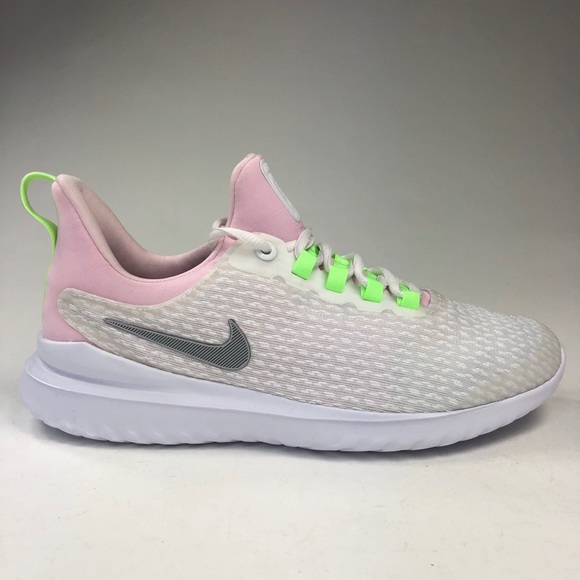 Nike Renew Rival White Pink Running Shoes Size 6y